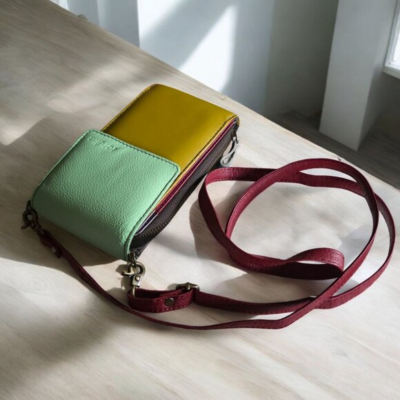 SORUKO EVA Leather Tri Color Cellphone Crossbody Purse/Handbag - Picture 1 of 9